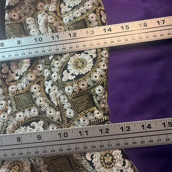 NEW📌Alice+Olivia Stunning Metallic Accented Jacquard Fabric Mini Cocktail Dress - Picture 11 of 15